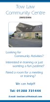 Tow Law Community Centre - Flyer
